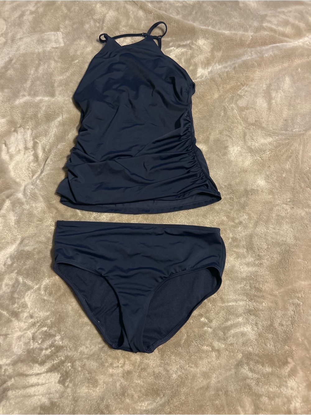 Anne Cole Navy Two-Piece Tankini Swim Set